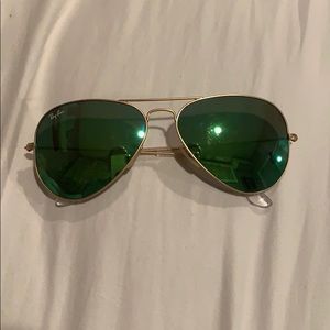 Green Authentic Ray-Bans in great shape!!